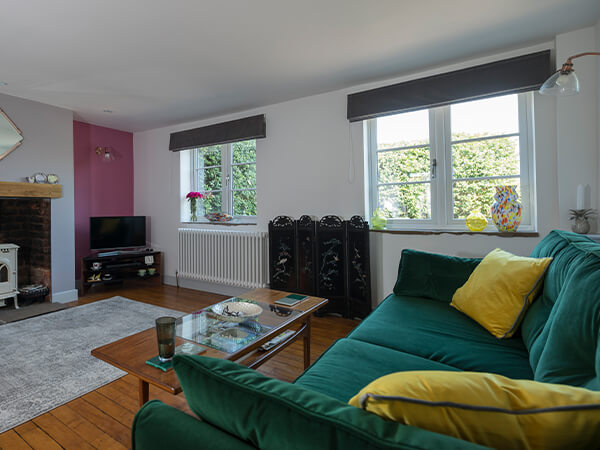 Two UPVC windows in living room